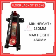 Floor Jack 3 Ton Double Pump 33.5KG Jek Tayar Kereta 3 Ton Double Pump 33.5KG Hydraulic Jack Kereta