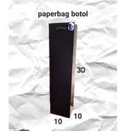 Black bottle paper bag 10x10x30 contains 12 pcs