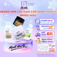 Gesso Mont Marte Painting Primer 500ml Jar - BLACK, WHITE