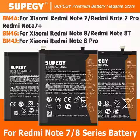 100% New High Capacity BN4A BN46 BM4J Battery For Xiaomi Redmi Note 7 Pro/ Redmi Note 8 Pro/ Redmi N