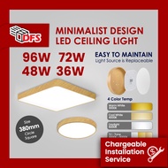 DFS LED Ceiling Light 380MM 48W/72W Tri-tone Ceiling light with Wood Frame/Nordic