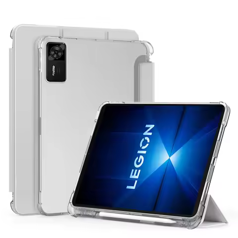 For Lenovo Legion Y700 4th Gen Case with Pencil Holder Folding Stand TPU Back Tablet for Legion Y700
