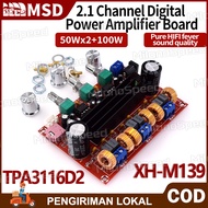 (Dikirim Dari Jakarta) XH-M139 Digital Power Amplifier Power Class D TPA3116 D2 2x50W+100W 2.1 Chann