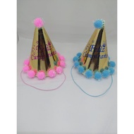 FELIZ CUMPLEANOS 18 POMPOM CONE BIRTHDAY HAT HAPPY BIRTHDAY HAT/ BIRTHDAY HAT/ PAPER HAT/ CONE HAT/ 