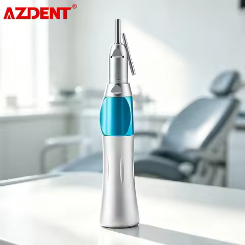 AZDENT Dental Surgical Straight Handpiece 1:1 With External Irrigation Pipe Low Speed Handpiece