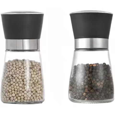 Manual Salt Pepper Mill Adjustable Seasoning Bottle Spice Kosher Salt Grinding Containers Shakers Ki
