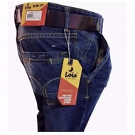 celana jeans lois pria original size 28-34 asli 100% sesuai gambar cod - biru gelap 29