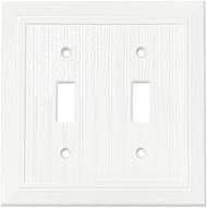Modern Decorative Wall Plate Retro Wood Grain design Switch Cover Outlet Cover for Light Switch, Sma