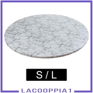 [Lacooppia1] Round Vinyl Fitted Tablecloth Table Cover White Marble Pattern for Dining Room Table Round Table
