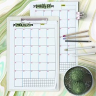 Monthly Planner Journal Inserts Paper Loose Leaf Notebook Refill A5 6 Ring Holes