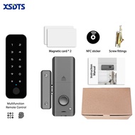 Tuya APP Fingerprint Password IC Card Lock Invisible Automatic Motor Bolt Lock For Home Door No Dril