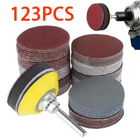 120Pcs 50mm Sandpaper Assortment 60-3000 Grit Sanding Disc Pad Set 2Inch For Drill Grinder Rotary To