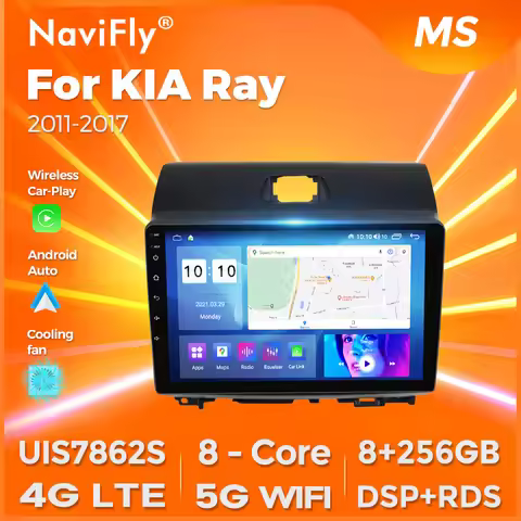 Navifly 8 Core 64GB SC9863A Wireless Carplay Android Auto For KIA Ray 2011-2017 Car Radio Multimedia