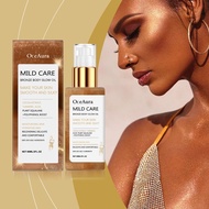OceAura Bronze Body Shimmer Oil Waterproof Rose Gold Glow Moisturizing Highlighting Massage Oil Body