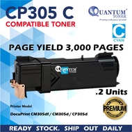 2x CYAN Fuji Xerox CP305 CP305d CM305 CM305df Compatible Toner for DocuPrint CP 305d CP 305dn CM 305