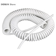 3-core 2-core white spring wire Spiral cable 22AWG 18AWG 15AWG 13AWG 2.5m 5m 7.5m power cord expanda