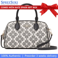 Kate Spade Handbag In Gift Box Spade Flower Duffle Crossbody Bag Sling Black Multi # KG483