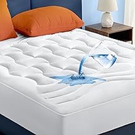 Bedsure Full Size Waterproof Mattress Pad - Soft Pillow Top Mattress Topper, Thick Quilted Fitted Ma