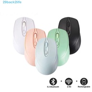 BACK2LIFE Wireless Mouse, 2.4Ghz+BT5.0 1600DPI Ergonomics Wireless Mouse, Gamer Mouse Plug and Play 