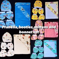 4n1 Set Pranela,Mittens,booties and bonnet Highquality COD