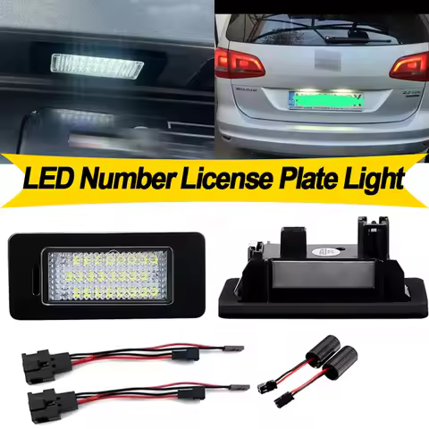 2PCS For VW Golf MK6 MK7 2013-up Passat B6 B7 Touareg II Tiguan Sharan 7N 2011-up LED License Number