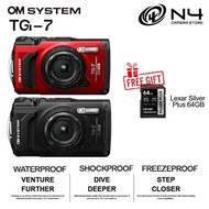 Olympus OM SYSTEM Tough TG-7 / TG7 Digital Camera (Black/Red)
