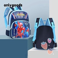 ONLY Children School Backpack,  Captain America Spiderman Elsa Student Bag, Lightweight School Accessory Large Capacity Shoulder Rucksack Boys Girls