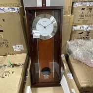Seiko Clock QXM396B Chiming Melody Brown Wooden Case Analog Wall Clock QXM396