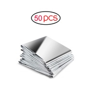 100ชิ้น ผ้าห่มอวกาศ ผ้าห่มฉุกเฉิน กันน้ำกันลมกันหนาวกันแดด ยาว130 ชม. ฟอยล์ Mylar Lifesave ผ้าห่มรอด