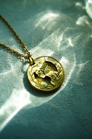 澳洲1元硬幣 英女皇頭像剪影頸鏈