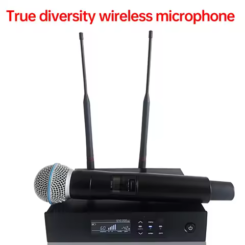 QLXD4 BETA58A True Diversity Wireless Microphone, Professional Wireless Microphone for Stage Perform
