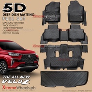 Toyota Veloz E G V 2022-2025 5D Extended Diamond Textured With Veloz Logo Deep Dish Floor matting Th