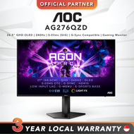 AOC AG276QZD | 26.5" QHD OLED | 240Hz | 0.03ms (GtG) | G-Sync Compatible | Gaming Monitor