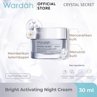 Wardah Crystal Secret Night Cream 30gr Krim Malam Flek Hitam Kusam
