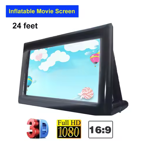 24ft Inflatable Projector Movies Screen Inflatable Outdoor And Indoor Air-Blown Cinema Projection Ho
