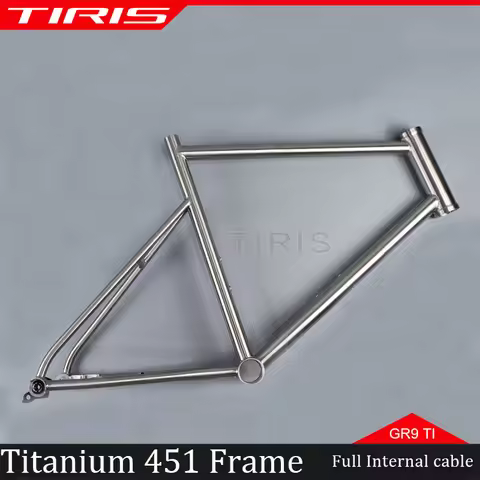 TIRIS- XL3 Titanium Small Wheel Bicycle Frame, 451 Full Internal Cable, Road Commuting and Leisure B