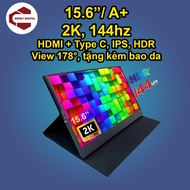 15.6 inch QHD 144Hz portable monitor, HDMI + TypeC thunderbolt3, portable monitor, extension monitor