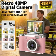 Student 48MP Vlogging Camera Selfile Digital Flip Screen 4K