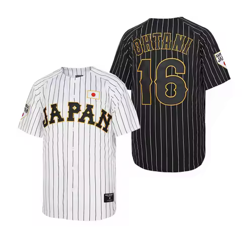 Baseball jersey Japan 16 OHTANI Sewing embroidery cheap High-quality Outdoor sportswear WHITE Black 