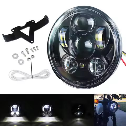 5.75 inch Headlight LED Light for Yamaha Bolt Raider Stryker SCR950 Warrior Hi/Low Beam Parking Ligh
