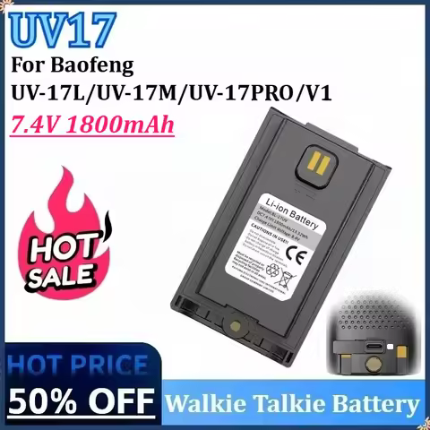 New 7.4V 1800mAh 13.32Wh BL-UV17 Rechargeable Li-ion Battery for Baofeng UV-17 Pro BL-17UV UV-17L UV