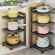 【SG】Adjustable Pot Rack Pot Organiser Under Sink Kitchen Sink Organiser Kitchen Rack Steel Kitchen P