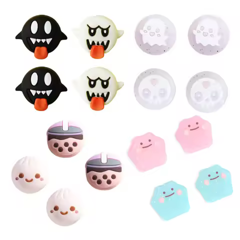 Cute Silicone Thumb Stick Grip Cap Soft Cover For Nintendo Switch Oled NS Lite For Sony PS5 PS4 Pro