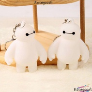 ROSEGOODS Keychain Key Accessory for Backpack Cute White Baymax Kawaii Cartoon