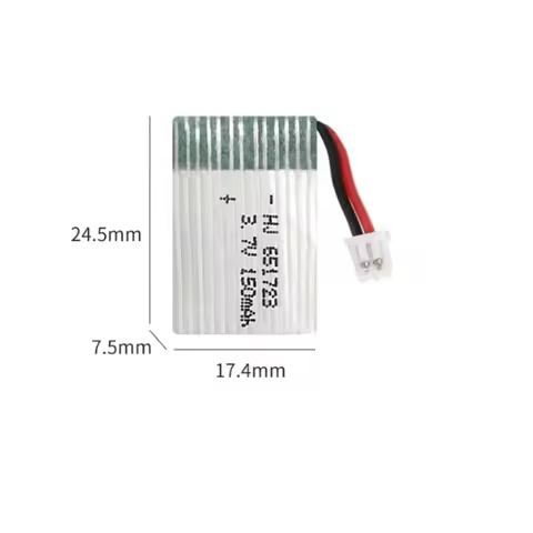 For H8 H20 E010 E011 E013 H2 H48 U207 S8 M67 U839 RC Quadcopter Spare Parts 651723 3.7V 150mAh Lipo 