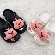 6Pcs Cute Beaver Plush Crocs Jibbitz Charms Detachable Shoe Buckle Decoration for Crocs