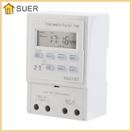 SUER Programmable Timer, AC 220V Microcomputer Digital Timer Switch, Smart Home 1Min - 168H 30A 1W P