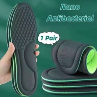 4D High Elasticity Nano Antibacterial Deodorant Sports Insoles Women Men Ultra-soft Breathable Sweat