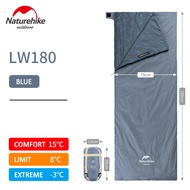Naturehike Comfort LW180ผ้าฝ้าย15 ℃ น้ำหนักเบาถุงนอน190*75ซม. 205*85ซม. เดินทางตั้งแคมป์กลางแจ้งต่อได้แบบพกพา