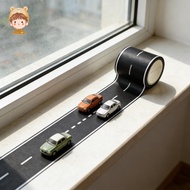 2 Rolls Black Road Track Tape, 10m/32.8ft Straight Road Tape for Toy Cars Reusable & Easy Peel Race 